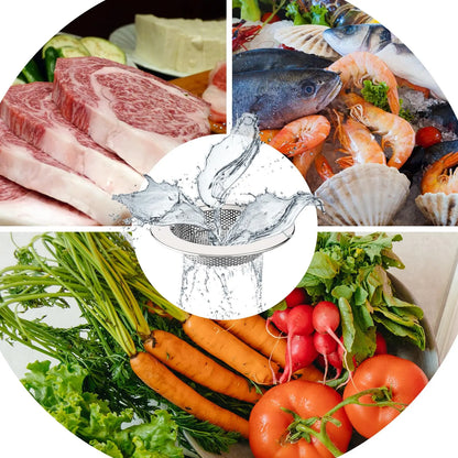 MR.SIGA Kitchen Sink Strainer, Stainless Steel Sink Drain Strainer, Dishwasher Safe, Outer Diameter 4.4 inch/11.2cm, Inner Diameter 3 inch/7.6cm, Pack of 3 MR.SIGA