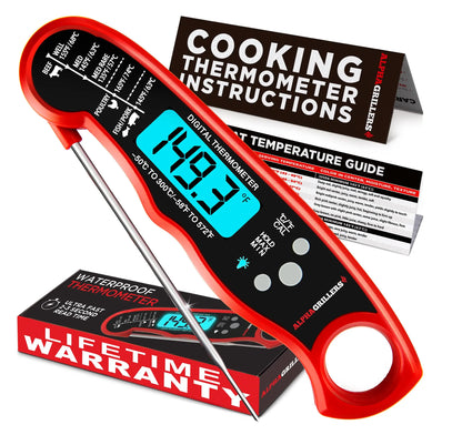 Alpha Grillers Meat Thermometer Digital – Instant Read Food Thermometer for Cooking & Grilling – Professional Kitchen Gift for Men, Dad & Mom Alpha Grillers